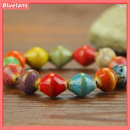 Bluelans Fashion Women Men Colorful Ceramic Beaded Charm Bracelet Accessory Jewelry Gift