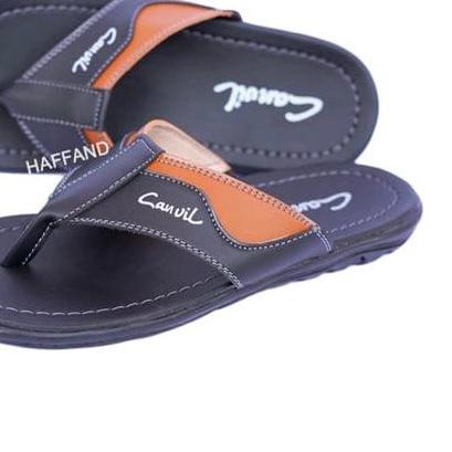 ☋ (BISA ) SANDAL KULIT PRIA CARVIL SEPATU SANDAL SANDAL JEPIT PRIA ☄