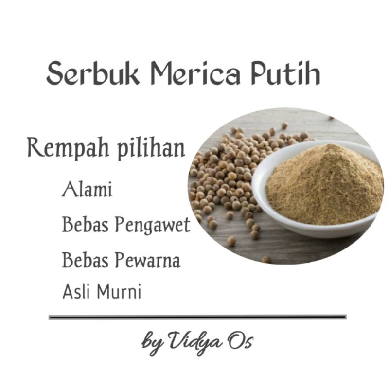 

Serbuk Merica Putih / Lada Putih 50 gr Asli