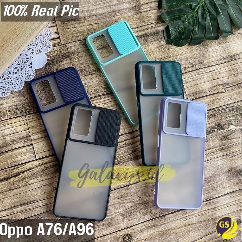 OPPO A78 A36 / A76 / A96 2022 / OPPO A55 4G Reno 7 5G / Reno 7 4G / Reno 7Z 7 Z / RENO 8 4G / RENO 8Z 5G Slide Case Protection Camera Matte Candy Kamera Sliding Casing Pelindung Kamera Sleding Slim Fuze Macaron