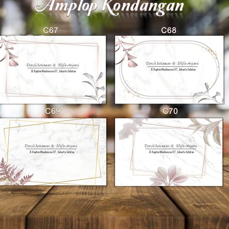 

(X1V6).. Kode C67, C68, C69, C70 - Amplop Kondangan / Amplop Dsain / Amplop Nama - @TM_Desain isi 50 pcs //Viral@lagi