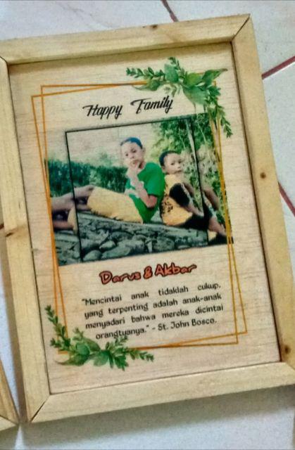 Kado Foto Kayu Ulang Tahun/wedding/anniversary/wisuda (custom)
