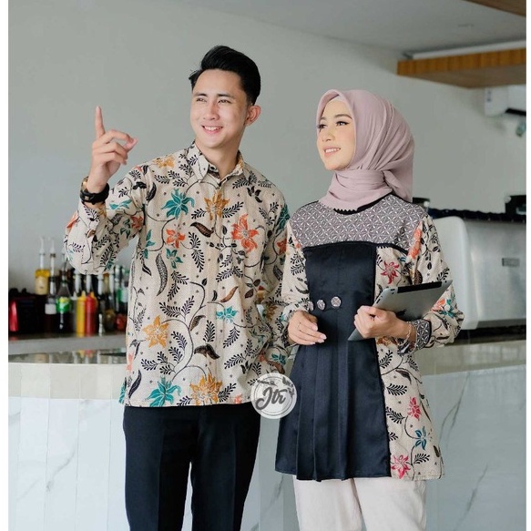 Batik Couple Modern Baju Batik Wanita Modern Atasan Batik Kerja Wanita Blouse Batik Kantor Seragam M L XL XXL