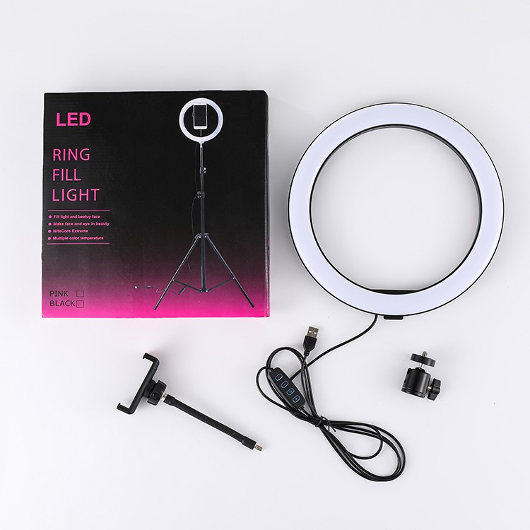 Paket Ring Light LED 26Cm Lampu Make Up Tripod Ring Light Ring LED Ring Light Selfie