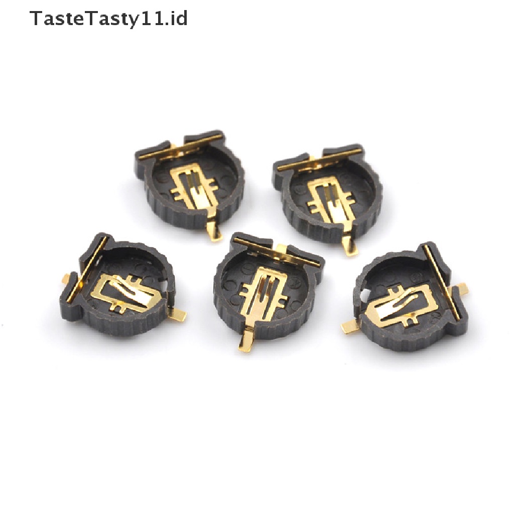 Tastetasty 5pcs / set holder Baterai CR1220-2 CR1220 SMD 1220