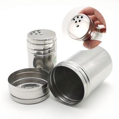 Tempat bumbu dapur bahan stainless steel/ tempat Merica Garam Gula / Tempat Bumbu anti Pecah