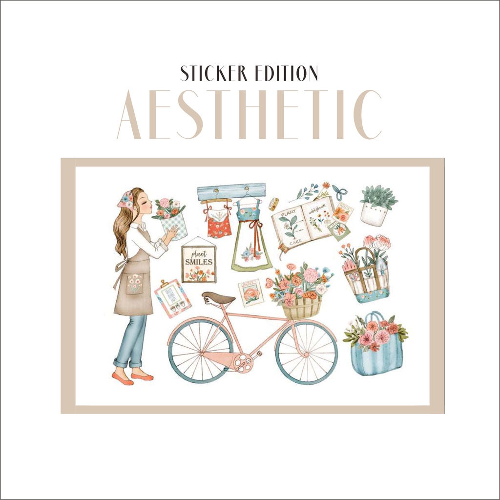 

AESTHETIC STICKER (FEMININE STICKER EDITION) - JOURNAL STICKER, MOBILE STICKER, CUTE STICKER, WOMAN STICKER, HOLIDAY STICKER, STIKER JURNAL, STIKER ESTETIK