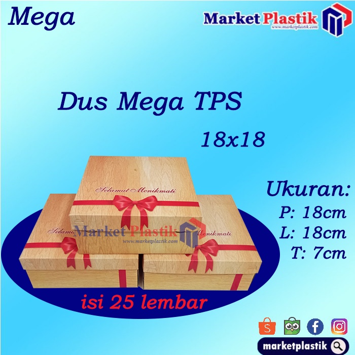 

Dus Mega TPS 18X18 /Box kue/kotak kue/dus snack/Box makanan