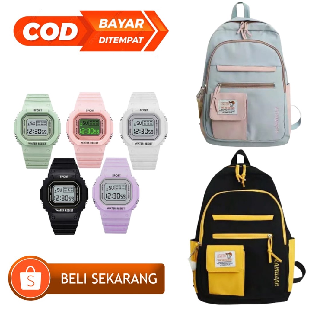 CRK TAS RANSEL CEWEK EMONIA TAS SEKOLAH SD SMP SMA SMK KOREA KPOP TAS REMAJA PEREMPUAN MURAH