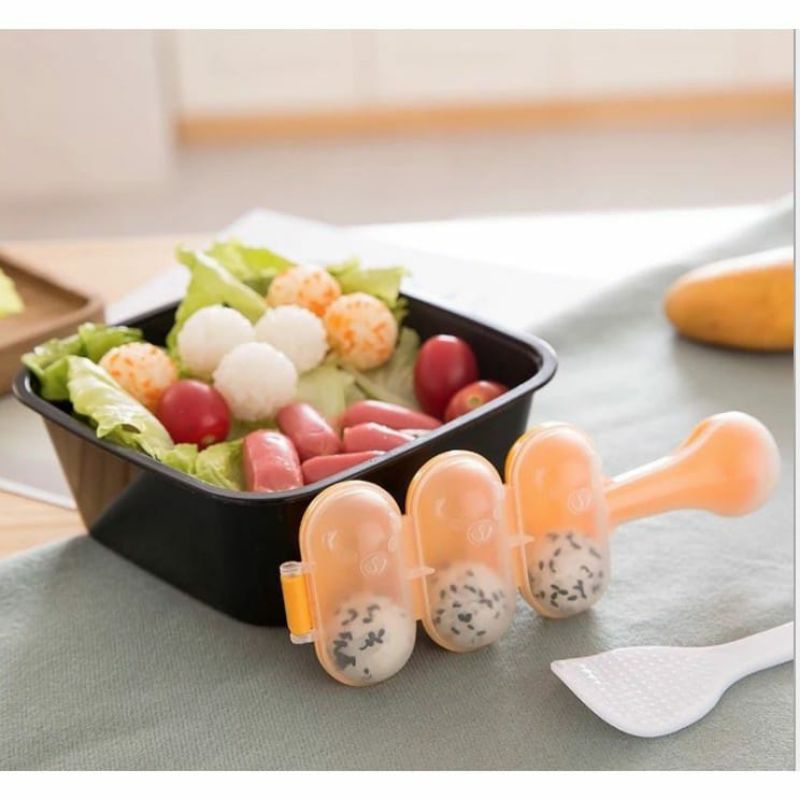 ~ PIYOSHI08 ~ Cetakan Bento Nasi Mini Bola Bulat Bundar Sushi Shake / Rice Ball Mold Shaker Round Shape PD112