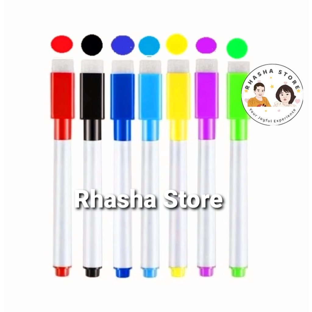 

Set Spidol penghapus/Whiteboard Marker - Dapat dihapus (Wipe and clean) 8 warna Murah