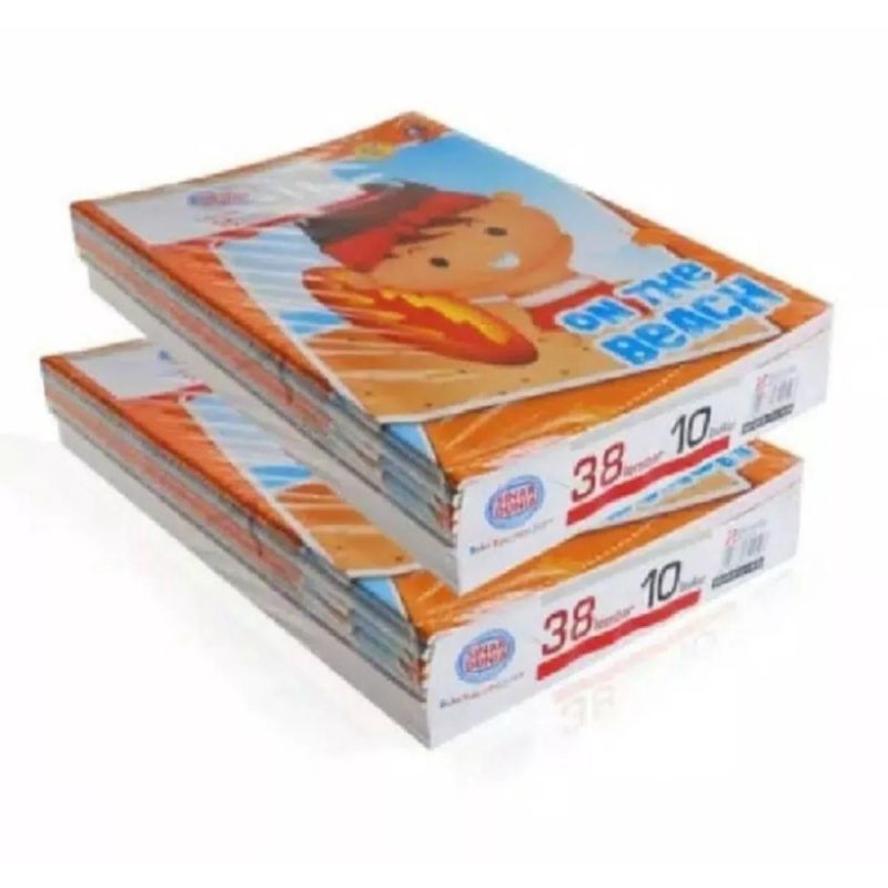 

Buku tulis SIDU 38 lembar,, SINAR DUNIA,, 1 Pak isi 10 Buku
