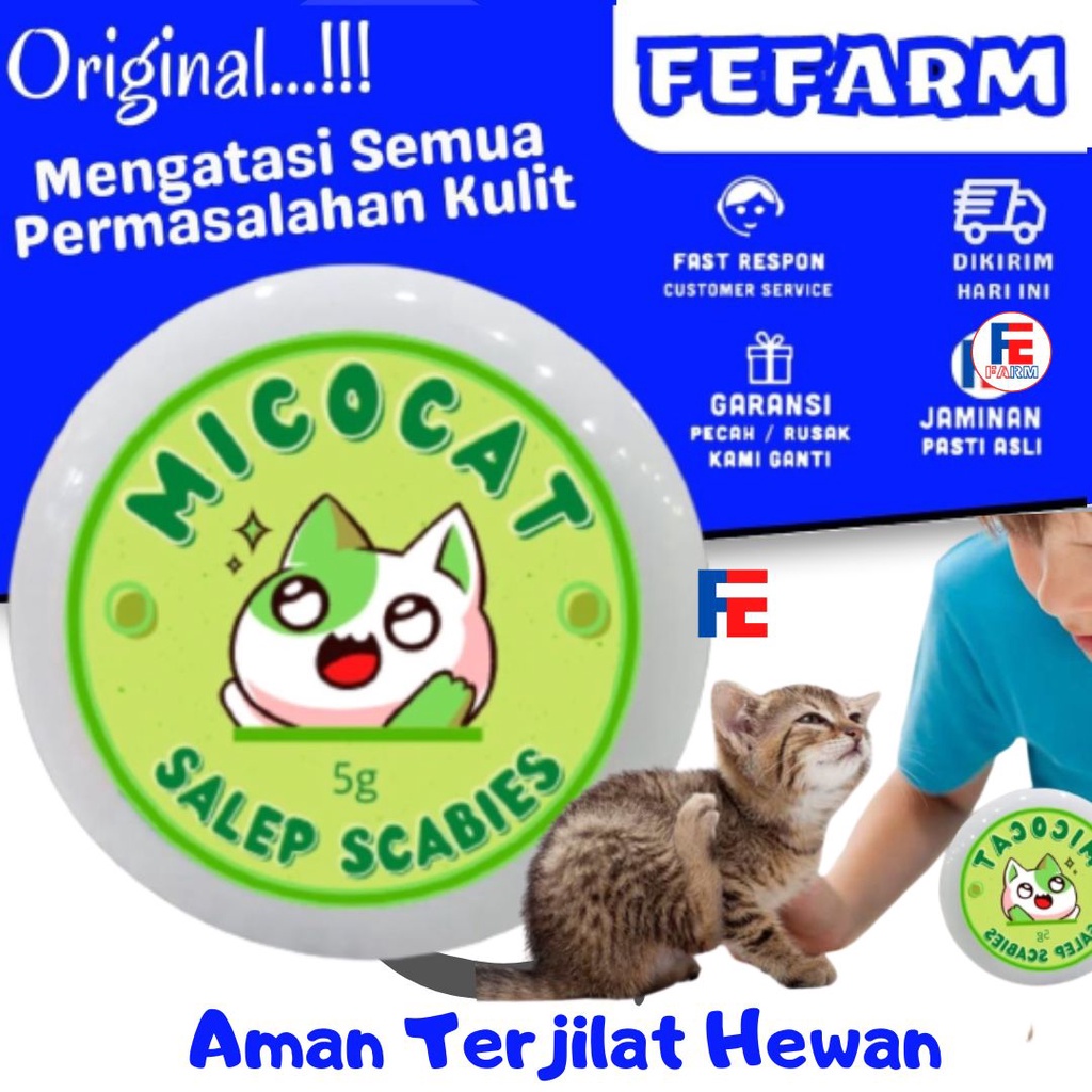 Salep Obat Scabies Kucing Anjing Gatal Gudik Koreng Ampuh Micocat FEFARM