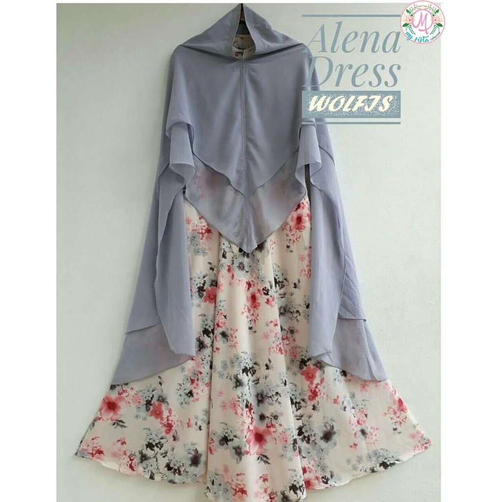 Gamis Wolfis Monalisa Syari Muslim Wanita  Shopee Indonesia
