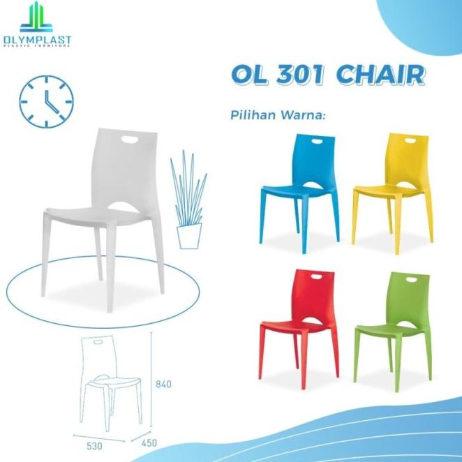 Olymplast Ol 301 Kursi Bangku Makan Sender Plastik Cafe Resto Santai