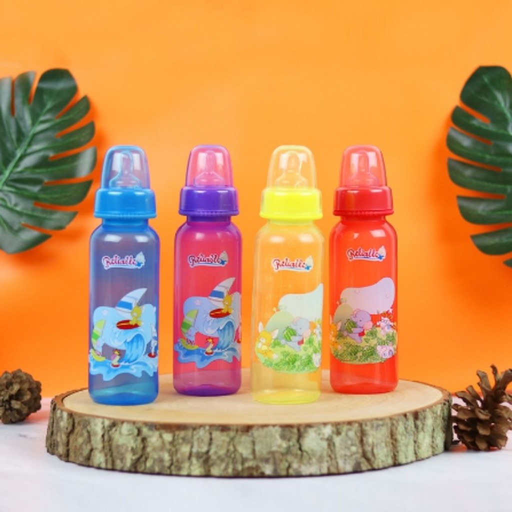 Botol susu warna reliable PP dot gepeng ortho, bahan tebal antipecah, bpafree, foodgrade, menkes
