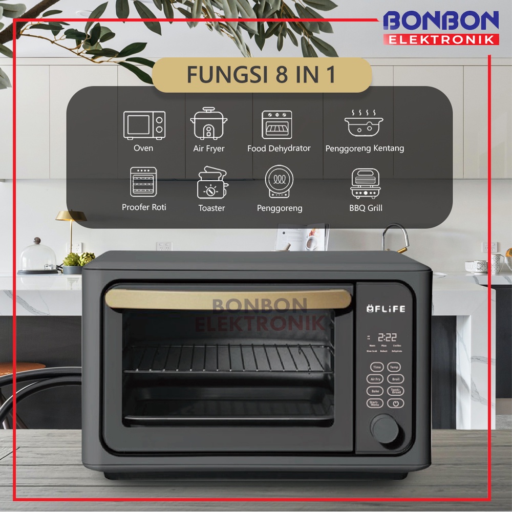 FLIFE Digital Oven Listrik OV24ED 24 Liter 8 in 1 Air Fry