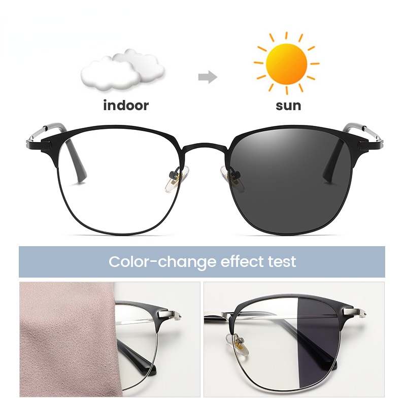 Kacamata Photochromic Anti Radiasi Anti Blue Light Untuk Pria Dan Wanita