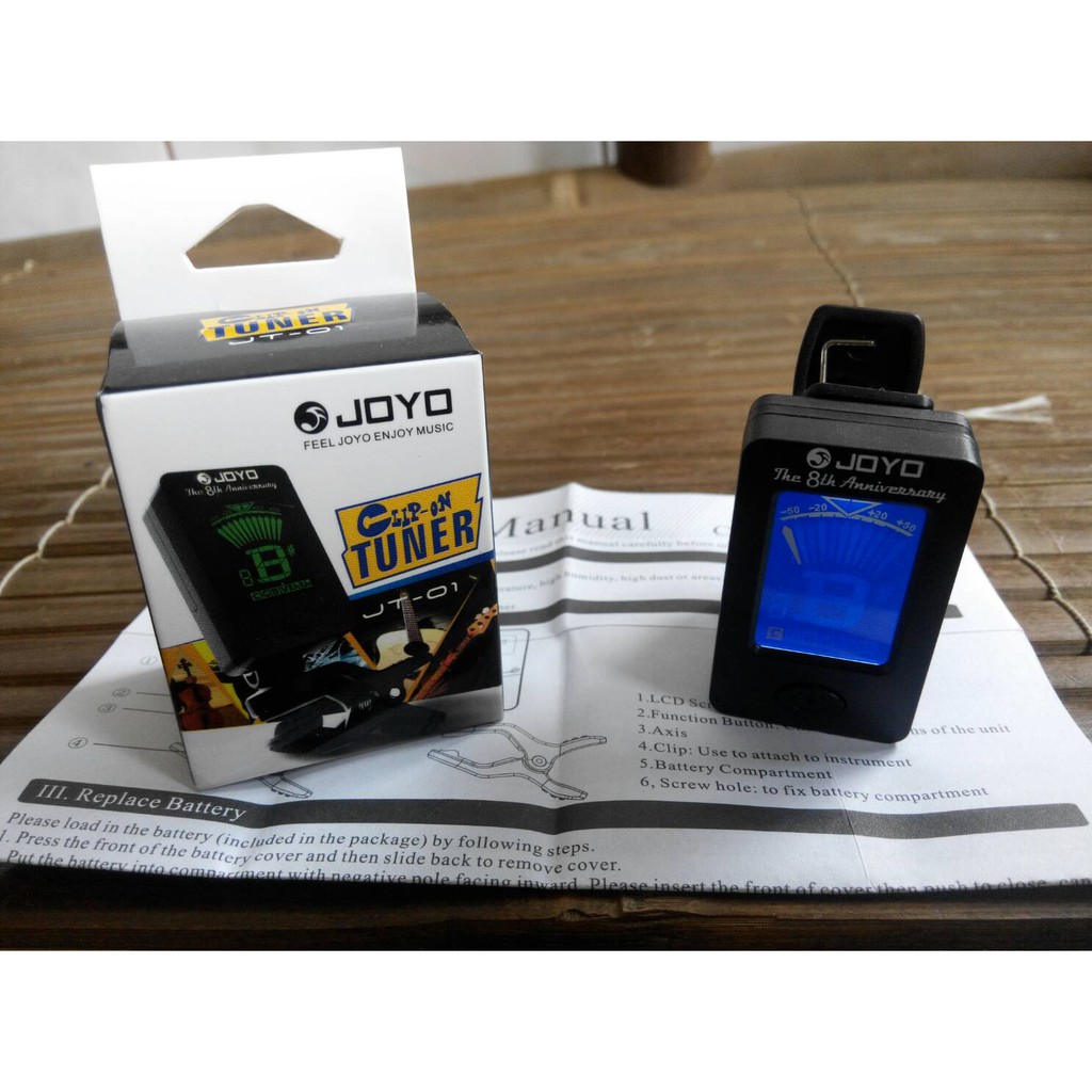 Tuner Guitar JOYO JT-01 Clip-on Tuning for Gitar, Bass, Ukulele