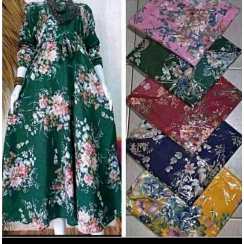 PROMO//GAMIS 100RB DAPAT 4 PCS//GAMIS MOTIF SAKURA//GAMIS NYAMAN DI PAKAI