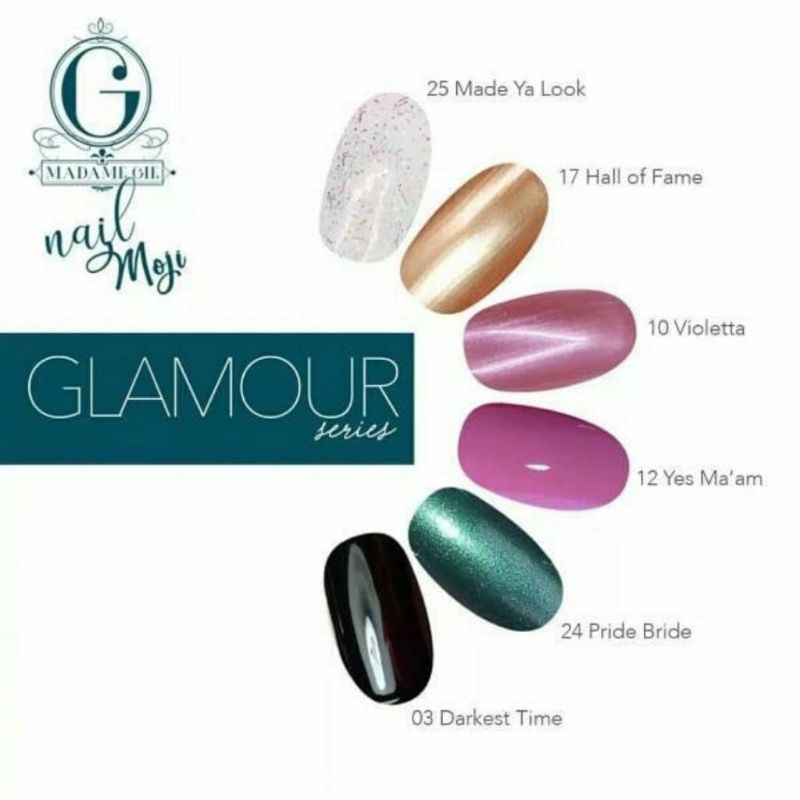 MADAME GIE (Satuan) Nail Moji Glamour Series - Cat Kuku / Pewarna Kuku / Kutek