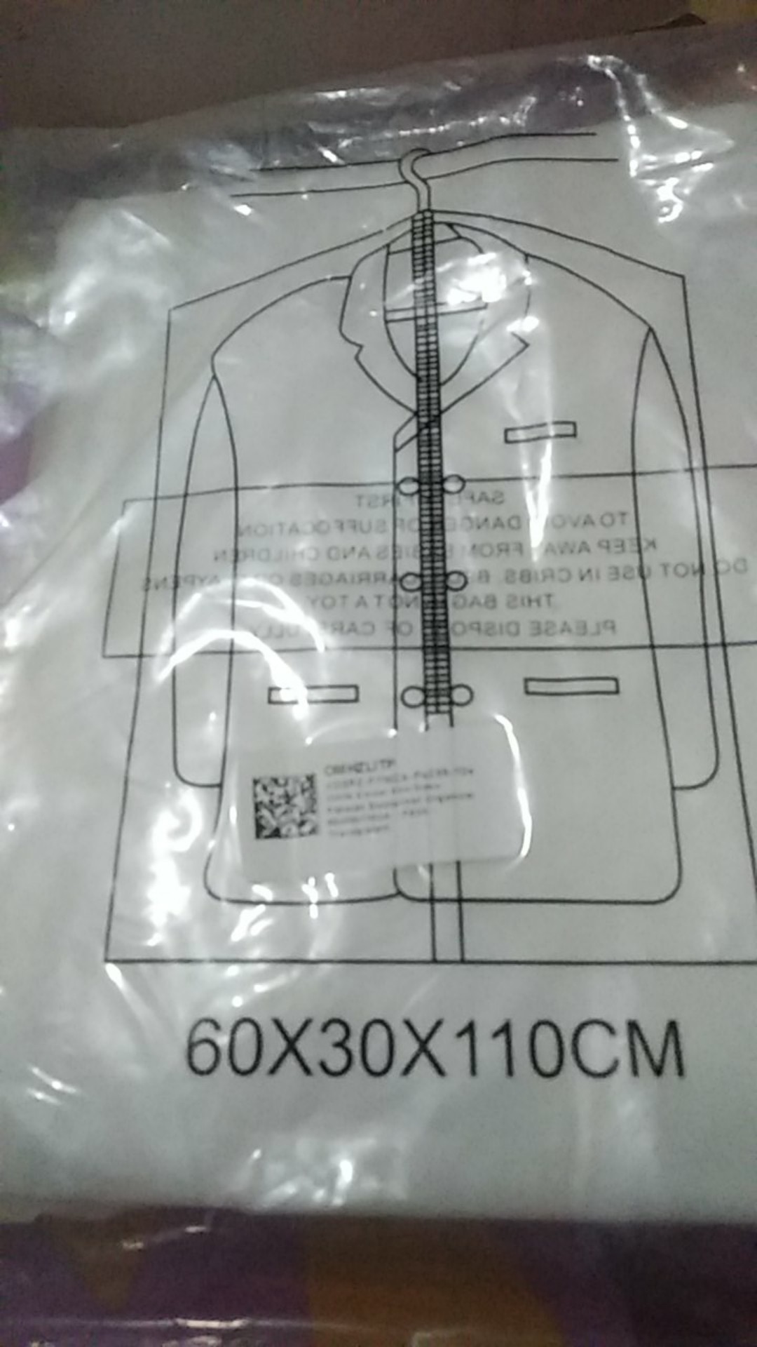 Cover Pakaian Anti Debu Dust Proof Organizer Storage Bags Transparent