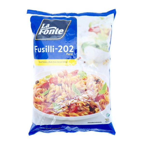 

LA FONTE Fusilli 202 Wheat Pasta 450gr Pasta Gandum Bentuk Spiral Ulir