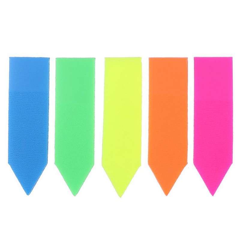 (LUCKID) 100 Lembar Sticky Notes Bentuk Panah Fluorescent