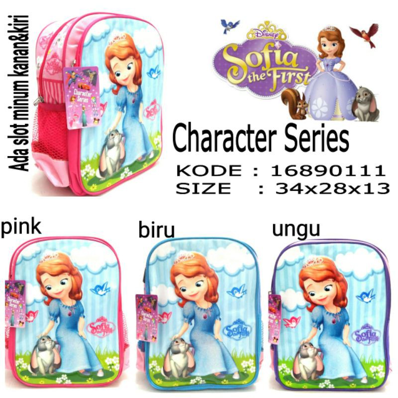 TAS RANSEL CHARACTER SERIES 16890111 Tas Sekolah Anak Gambar Sofia