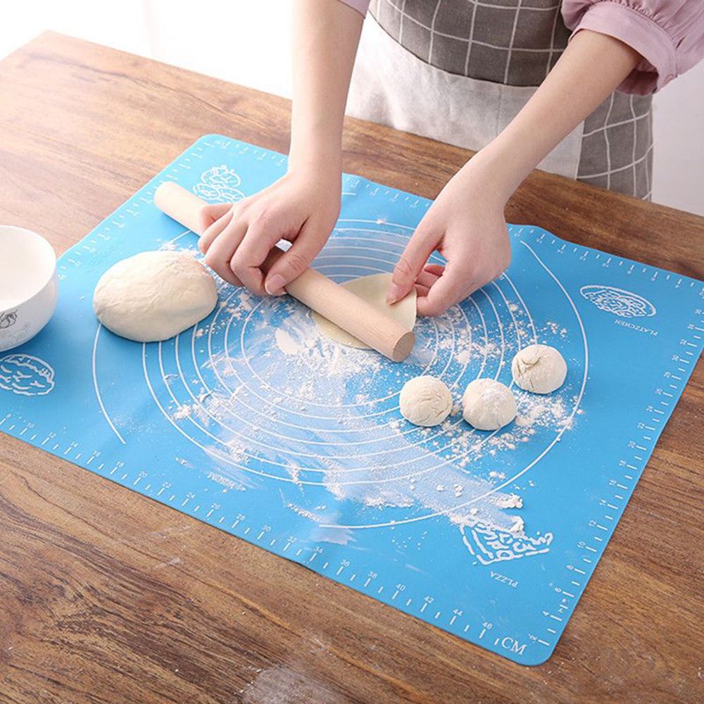 Alas Rolling Adonan Kue Tidak Lengket Tahan Suhu Tinggi Bahan Silikon Ukuran 26x29cm Untuk Dapur