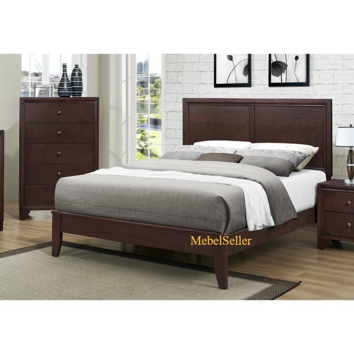 Tempat Tidur Dewasa Kamar Minimalis, Set Dipan Modern Kayu Jepara