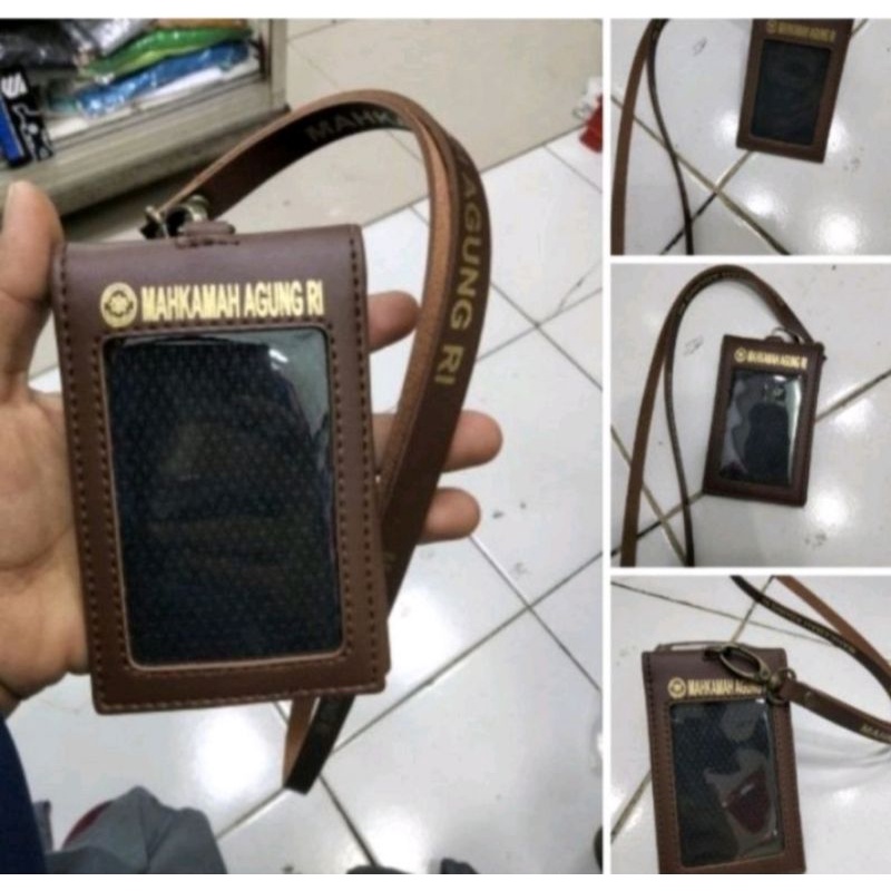 

ATH Name Tag Id Card Tempat Kartu Plus Tali Logo Mahkamah Agung RI MA RI 2 Muka