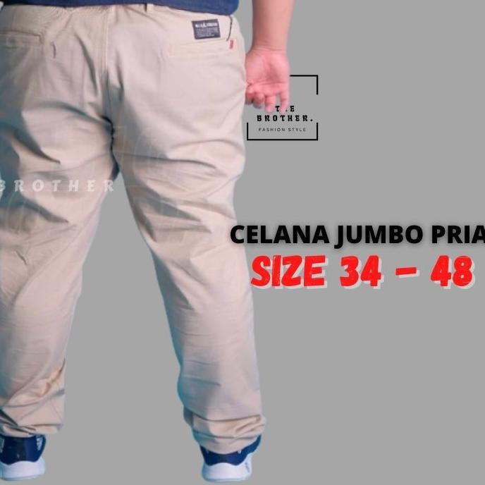 TLS6 Celana Chino Pria Ukuran Big Size Jumbo Original TLS6 Celana Chino Pria Ukuran Big Size Jumbo Original