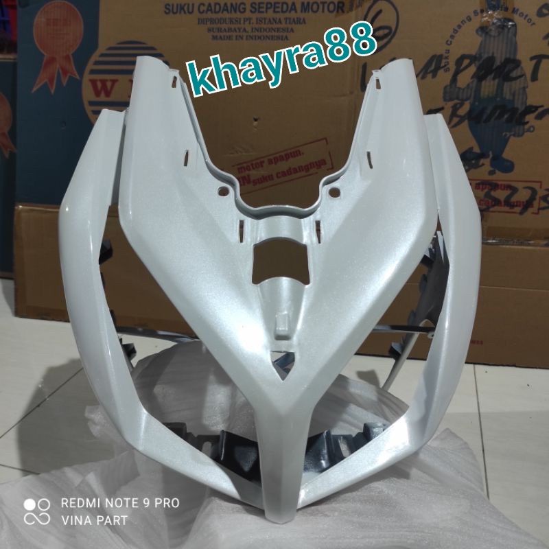 Cover front panel tameng lampu depan vario techno karbu 110 karbu