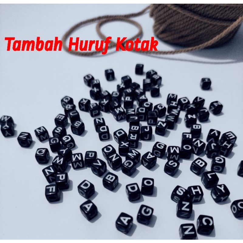 Gelang Couple Inisial Huruf Dadu (TALI SATIN)