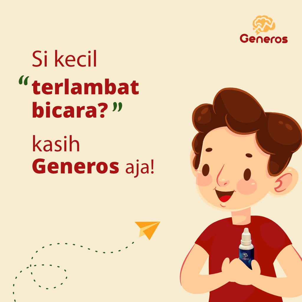 Generos Paket 5 Box - Nutrisi Multivitamin Otak Anak Speech Delay &amp; Menambah Kecerdasan &amp; Daya Ingat Perlancar Peredaran Darah Tubuh Isi 30ml