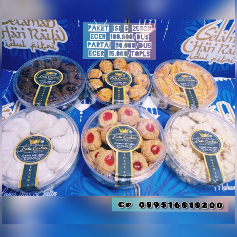 

paket kue kering isi 6 topls