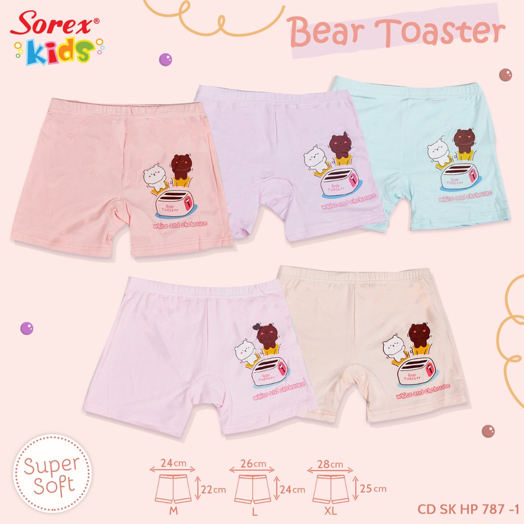 Sorex Celana Dalam Anak Perempuan Kids Girl - MA 501 ; 502 ; 503 ; HP 787 - Boxer Super Soft