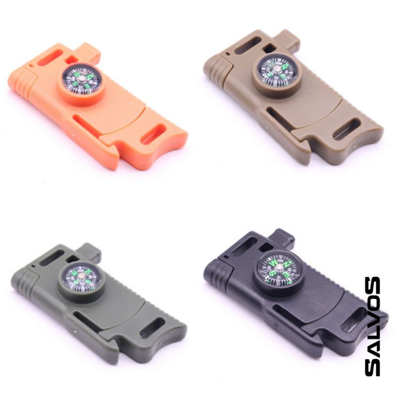 Buckle survival paracord pisau kompas pluit pematik api edc