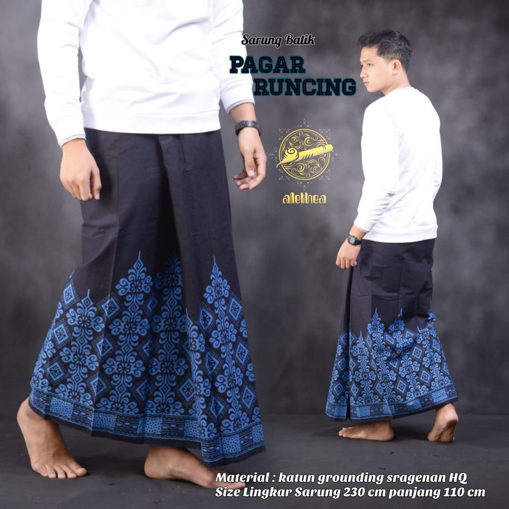 PAGAR RUNCING  Sarung Batik Pria Alethea