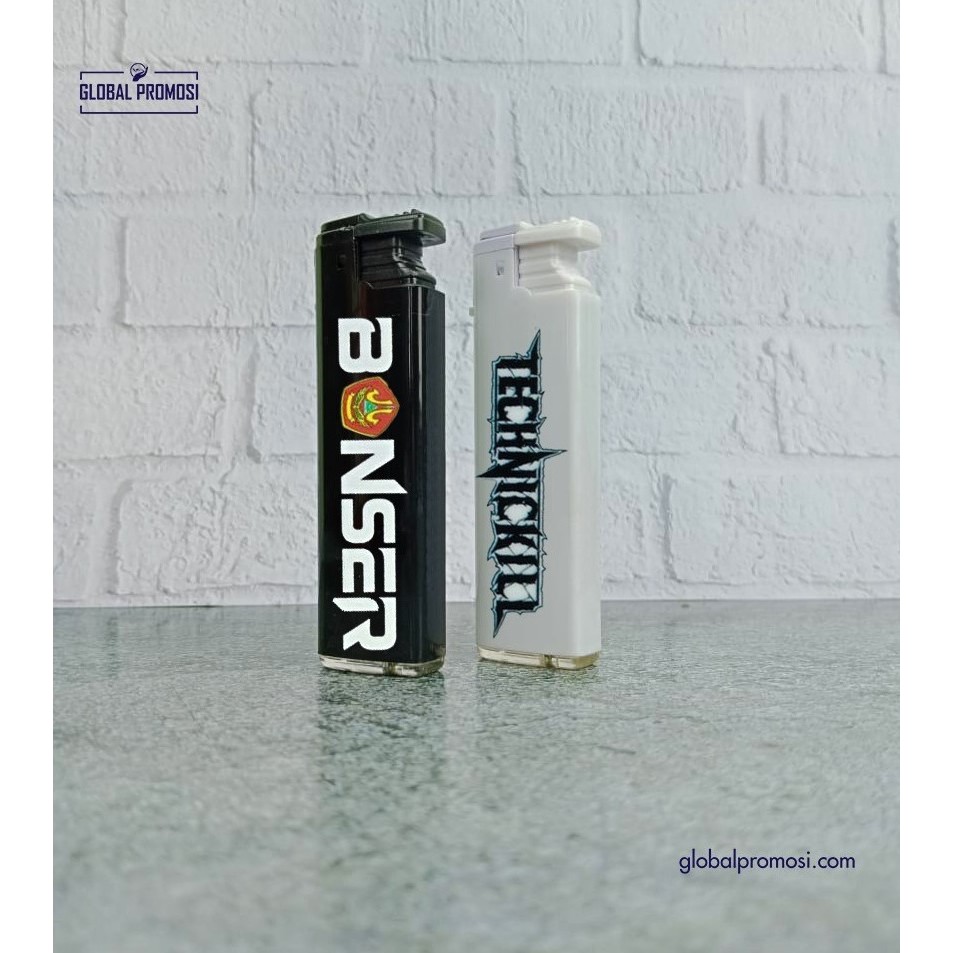 Korek Api Gas Bara Custom Print UV Full Warna Gradasi