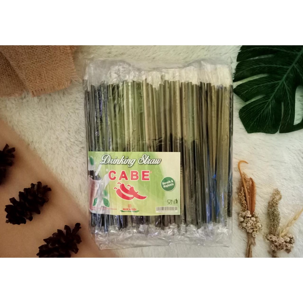 Sedotan Hitam 6mm Runcing Lancip Steril Bungkus Higinies Isi 250pcs Panjang 20cm dan 23cm