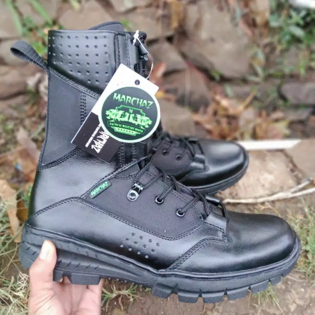 SEPATU PDL MARCHAZ KULIT ASLI SEPATU PDL TNI POLRI SECURITY SATPAM SEPATU BOOTS PRIA KULIT ASLI