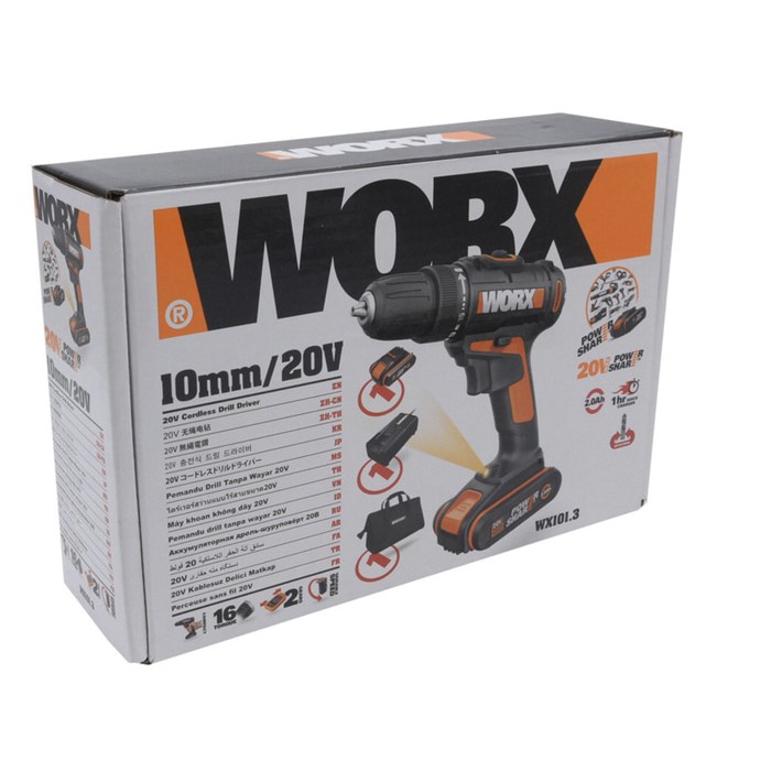 Worx Bor Listrik 10mm 20v / CORDLESS DRILL 10MM 20V