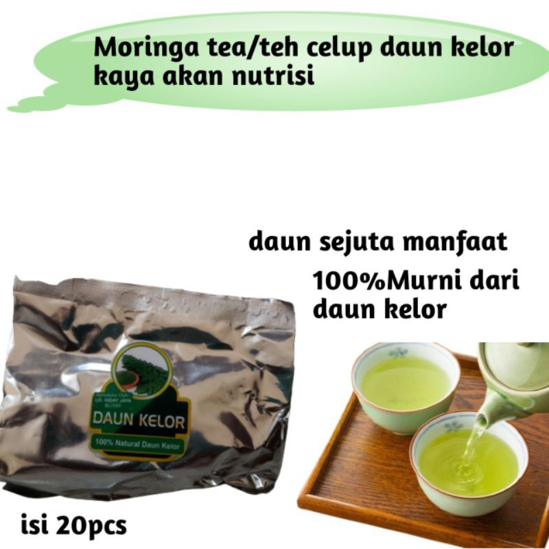 

Teh Celup Kelor/moringa tea/Teh Kelor celup 1box Isi 20 pcs