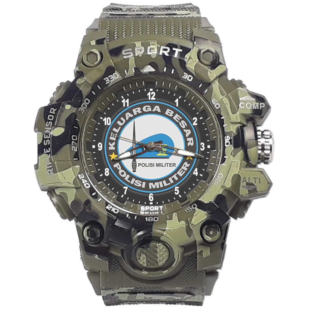 {Istimewa} Jam Tangan KELUARGA BESAR POLISI MILITER - PM 1 Hijau Army Water Resistant