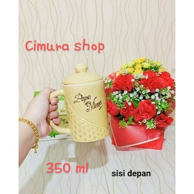 Mug/mug mama papa/mug pakai tutup/mug 350 ml/mug berkualitas/mug kopi/mug kopi/mug serbaguna