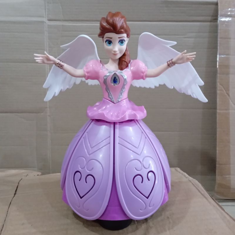 Mainan Angel Girl Dance Terbaru Terkini Dengan Musik dan Lampu Yang Meriah Barbie Frozen Elsa Ana Me