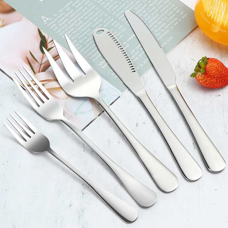 Cutlery Set Perlengkapan Alat Makan Sendok Garpu Pisau Peralatan Kuliner Travel Stainless Steel