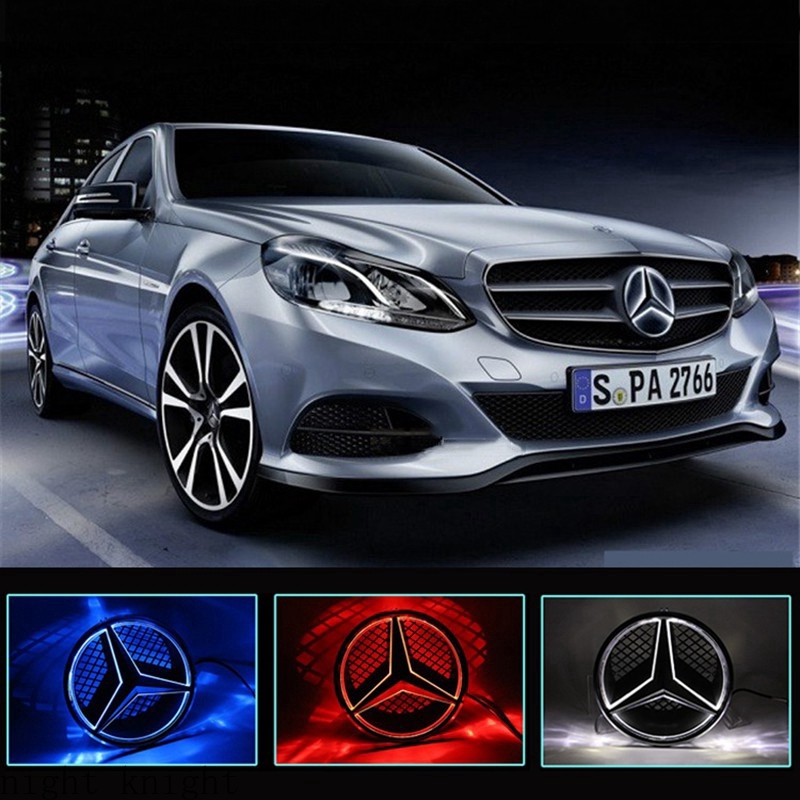 Stiker Emblem/Badge Night Knight Dengan Lampu Led Untuk Mobil Mercedes Benz W166 W176 W204 W207 W212 W218 W245 W251 W463